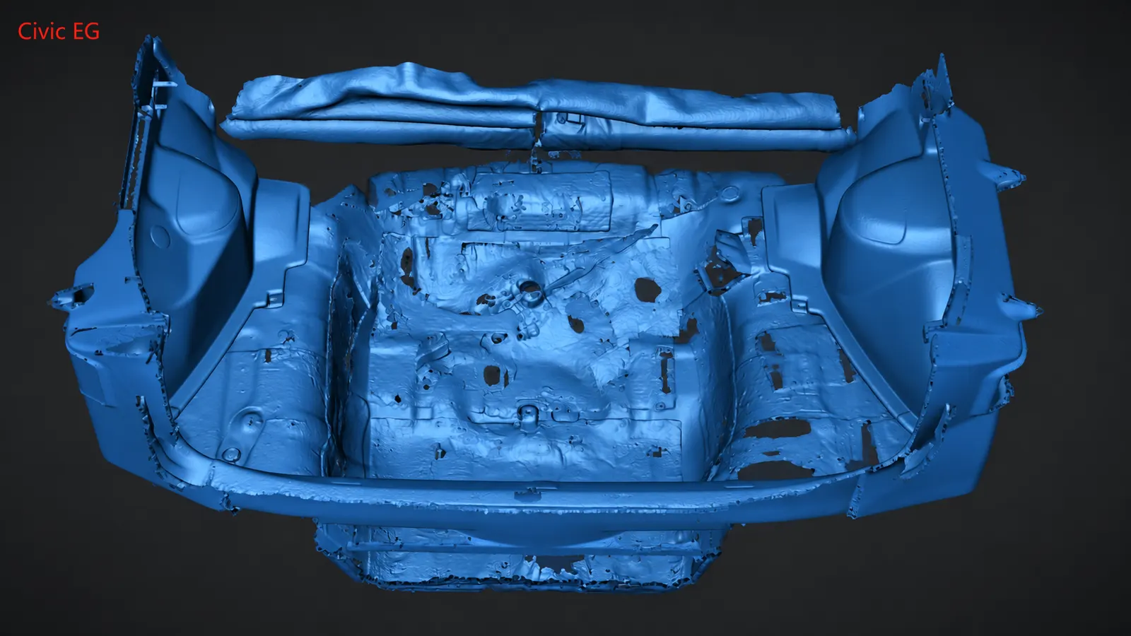3D scan of the Civic EG boot tub