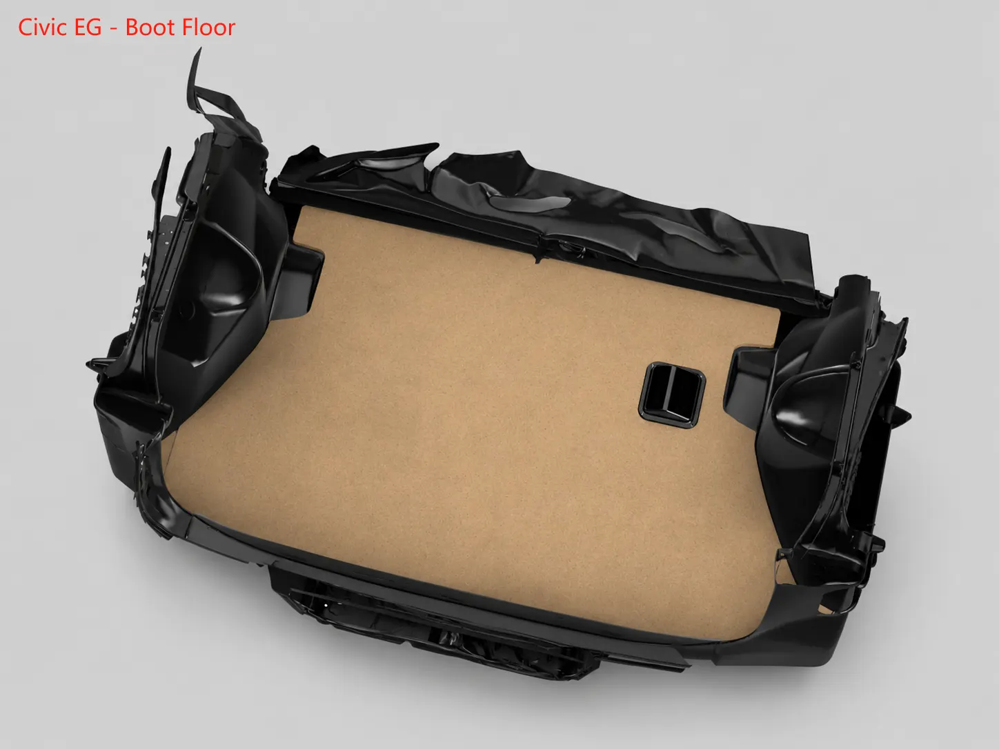 Boot floor render in the scanned EG boot tub