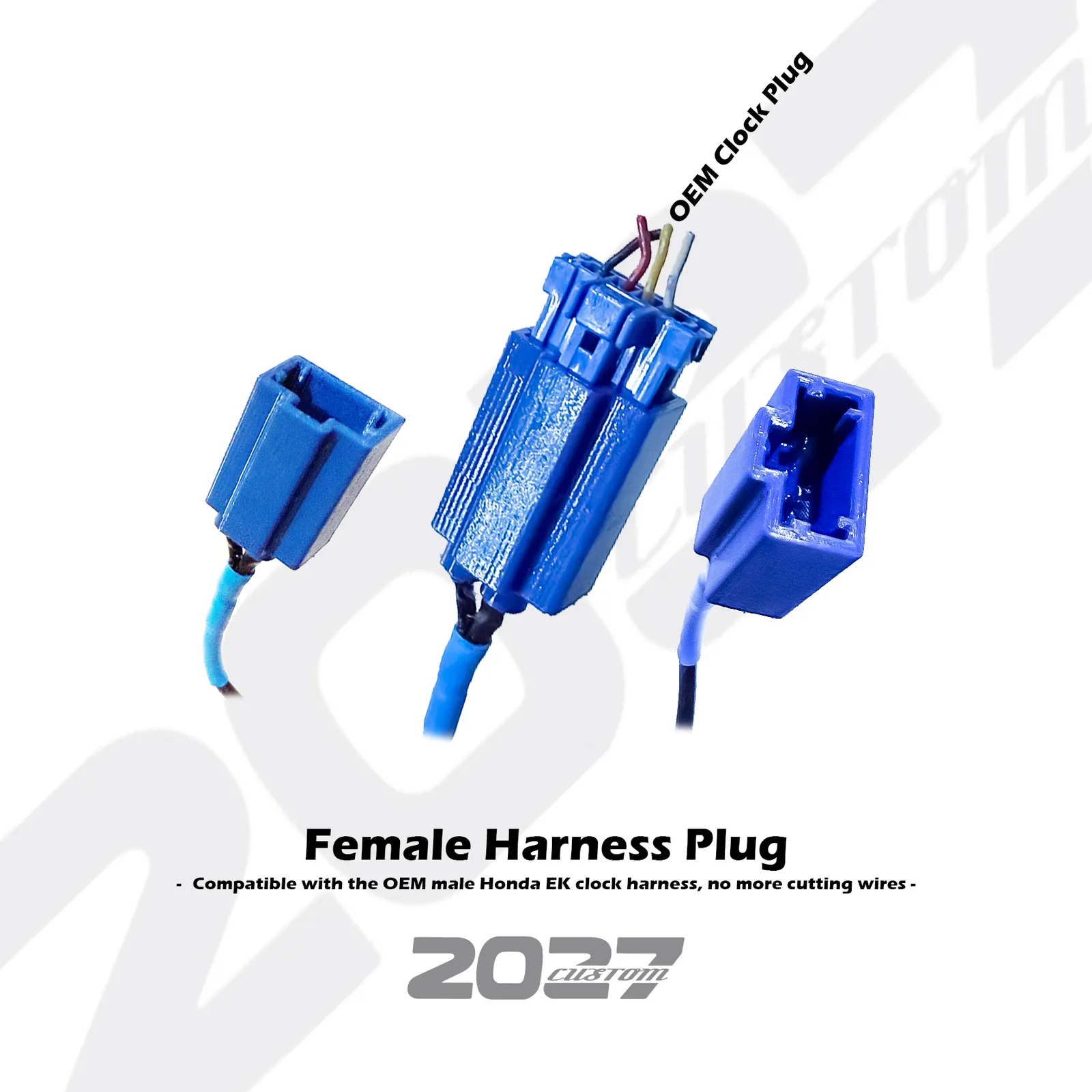 Female harness plug, ready for the OEM clock plug