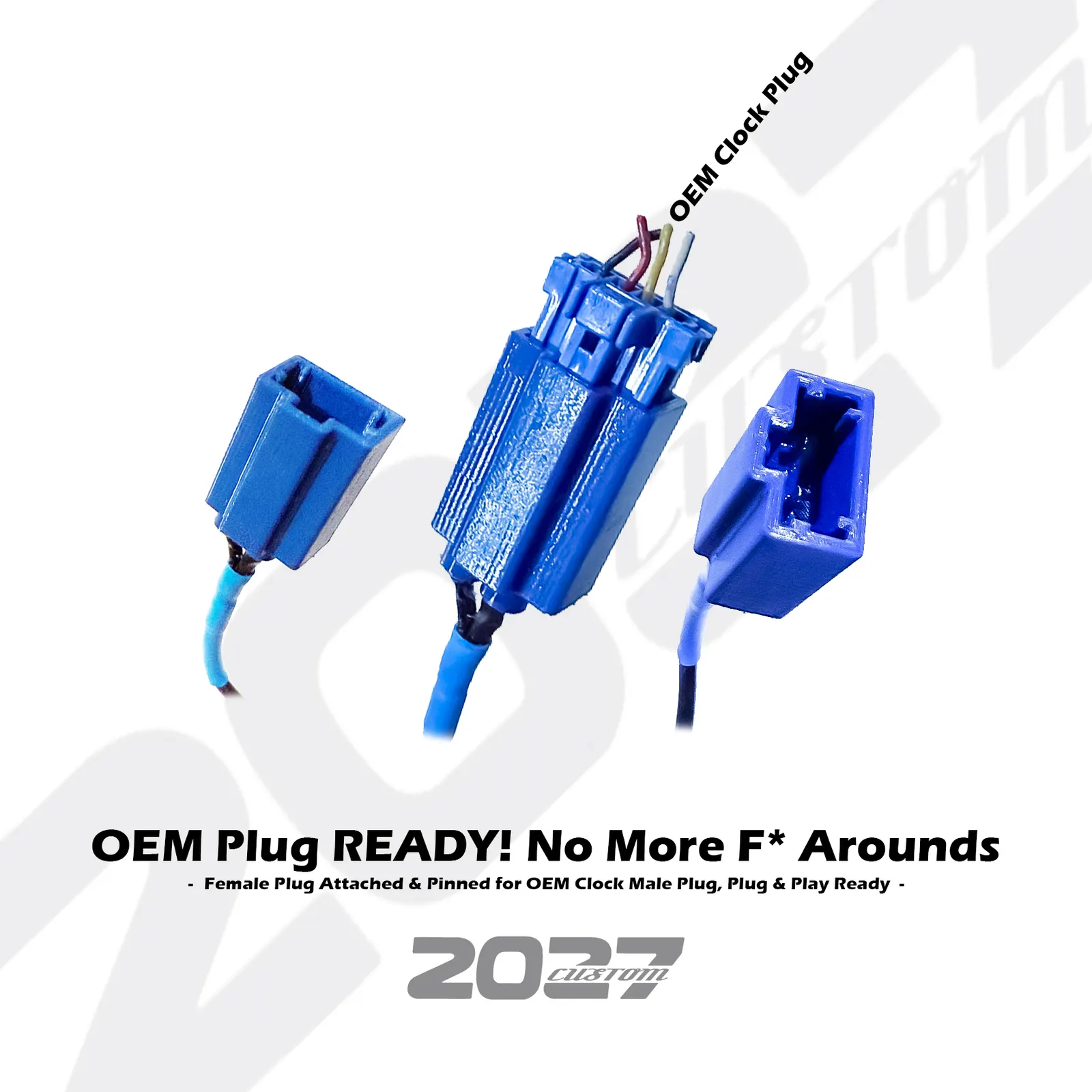 OEM plug ready: pinned female plug for the OEM clock male plug